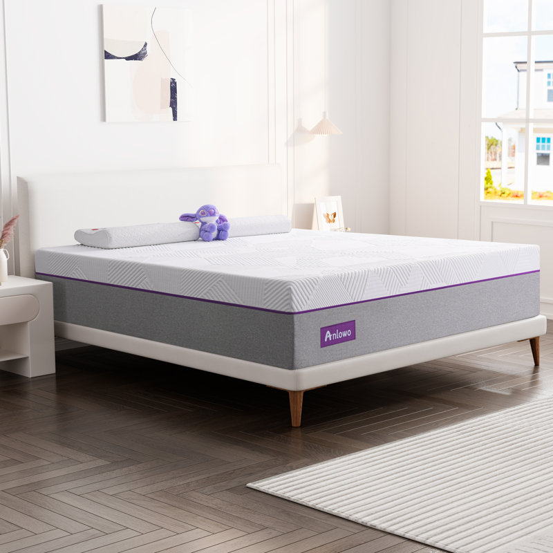 Anlowo 12'' Plush Gel Memory Foam Mattress Bed in a box & Reviews Wayfair
